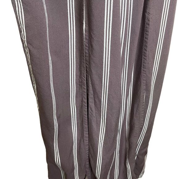 In Style Jumpsuit Vertical Stripe Spaghetti Strap V-neck Pockets Size XL - Picture 3 of 12